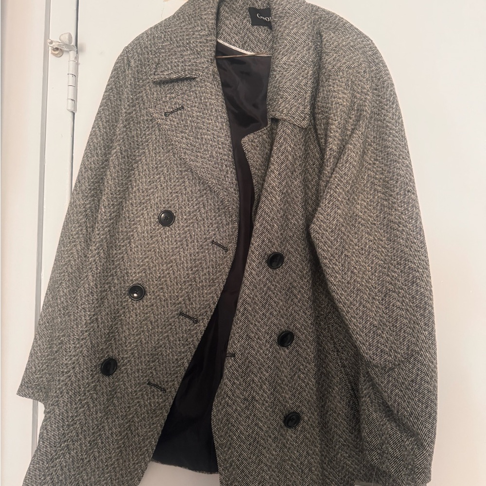Gray Houndstooth Men's Coat